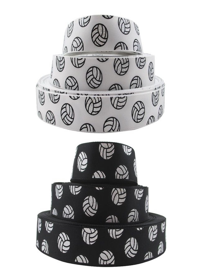 ccHuDE 2 Roll Sports Ball Ribbons - Volleyball Craft Wired Gift Wrapping Party Decoration Hair Bows - Image 1